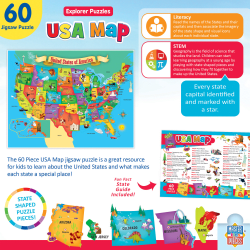USA Map State Educational