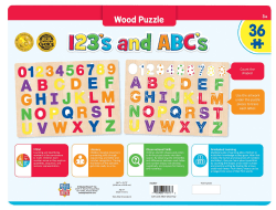 ABC 123 - 36 Piece Jigsaw Puzzle by MasterPieces | Serious Puzzles