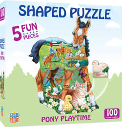 Pony Playtime - 100 Piece Shaped Puzzle Horse