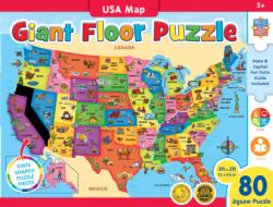 USA Map Educational Floor Puzzle