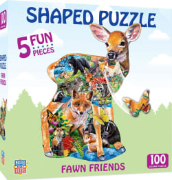 Fawn Friends - 100 Piece Shaped Puzzle Animals