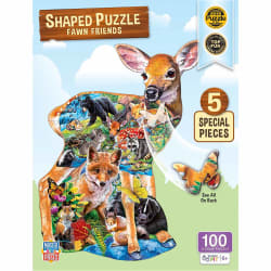 Fawn Friends - 100 Piece Shaped Puzzle Animals