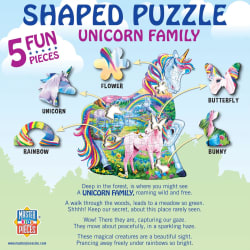 Unicorn Family - 100 Piece Shaped Puzzle Fantasy