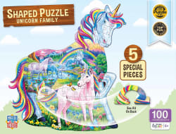 Unicorn Family - 100 Piece Shaped Puzzle Fantasy