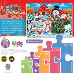 Holiday - On the Tree Farm 100 Piece Glitter Puzzle Christmas