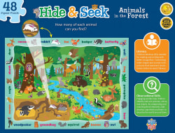 Hide & Seek - Animals in the Forest - 48 Piece Jigsaw Puzzle