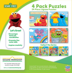 Sesame Street 4 Pack - 24 Piece Kids Puzzles Movies & TV