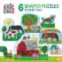 Eric Carle - Farm Fun 6-Pack Mini Shaped Puzzles Farm Animal Shaped Puzzle