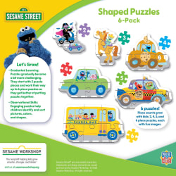 Sesame Street - Vehicles 6-Pack Mini Shaped Puzzles Movies & TV