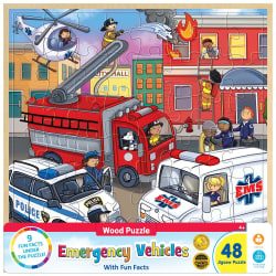 Wood Fun Facts - Emergency Vehicles Police & Fire