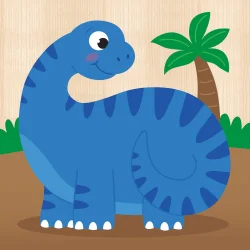4 Chunky Wood Puzzles - Dinosaurs Dinosaurs
