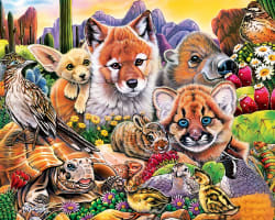 World of Animals - 4 Pack 100 Piece Puzzles Animals