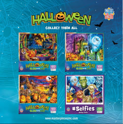Halloween Glow in the Dark - 4 Pack 100 Piece Puzzles - Scratch and Dent Halloween