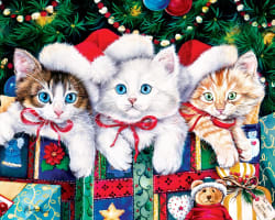 Holiday Puppies & Kitties - 4 Pack 100 Piece Puzzles Animals