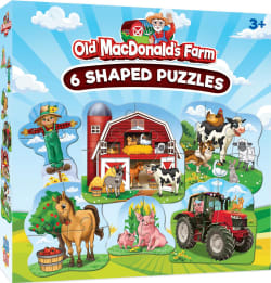 Old MacDonald's Farm - 6-Pack Mini Shaped Puzzles Farm