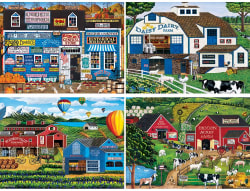 A. M. Poulin 4 Puzzle Pack Countryside