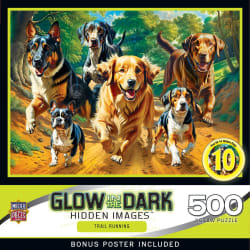 Hidden Images Glow In The Dark - Trail Running Dogs