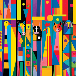 Color Me Wild - Fields of Color, Eyes of Wonder Animals