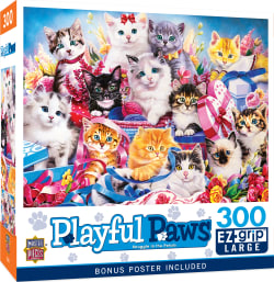 Playful Paws - Snuggle in the Petals Cats