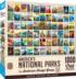 National Parks - Vintage Collage Poster Art  Collage Jigsaw Puzzle