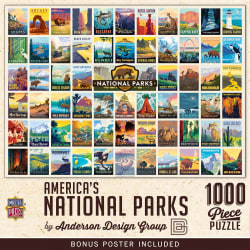 National Parks - Vintage Collage Poster Art Collage