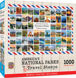 National Parks - Travel Stamps Collage