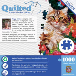 Quilted - Flower Garden Hiding  Cats