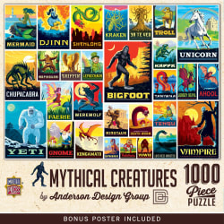 Vintage Posters - Mythical Creatures - Scratch and Dent Collage