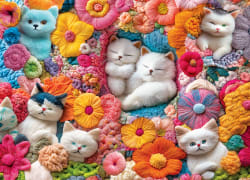 The Handmade Menagerie - Cozy Cat Bouquet Cats