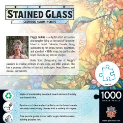 Stained Glass - Glorious Hummingbird Birds