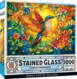 Stained Glass - Glorious Hummingbird Birds