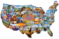 Shapes - 250th Anniversary America Map Landmarks & Monuments
