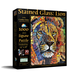 Stained Glass Lion Big Cats