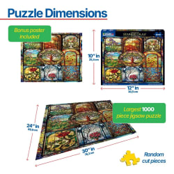 Four Seasons Stained Glass Collage