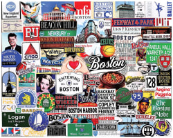 I Love Boston Collage