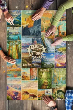 Oil Painting National Park Series, Collage, Explore Our National Parks Collage
