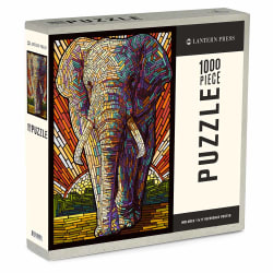 African Elephant, Paper Mosaic Elephant