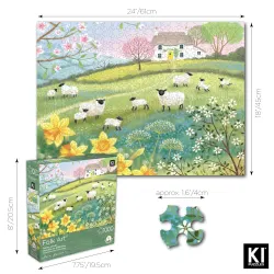 Folk Art - Ian Saxton - Spring Lambs Animals