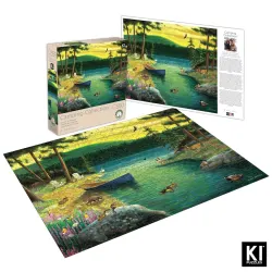 Camping Collection - Canoe At Stream Landscape