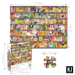 Olivia Gibbs Purple Library Cat Puzzle Cats