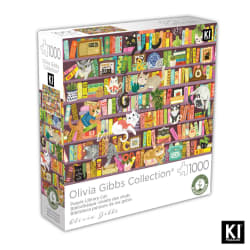 Olivia Gibbs Purple Library Cat Puzzle Cats