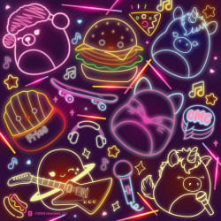 Squishmallow Neon Lights Game & Toy