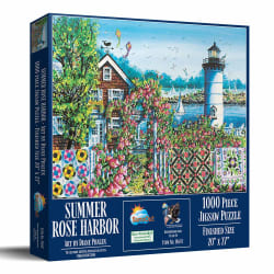 Summer Rose Harbor Lighthouse