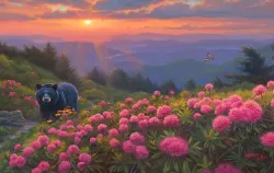 Craggy Mountain Sunset Mountain