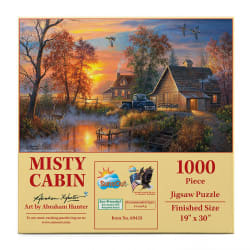 Misty Cabin Landscape