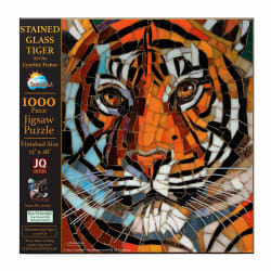 Stained Glass Tiger Big Cats
