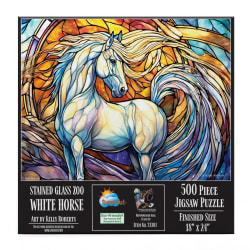 Stained Glass Zoo - White Horse Horse