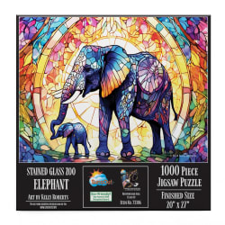 Stained Glass Zoo - Elephants Elephant