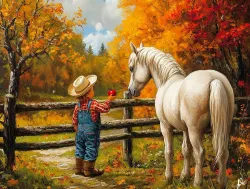 Offering a Treat Farm