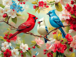 Patriotic Trio Birds